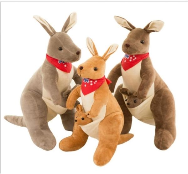 28cm 40cm 50cm 70cm Kangaroo de altura com bebê Joey Plush Animal Adventure Doll Toy for Kids Q07274361340