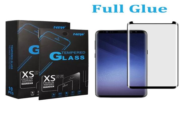 Vollkleber 5D Temperiertes Glas gebogener Randschutzschutz für Samsung S21 Plus S20 S1