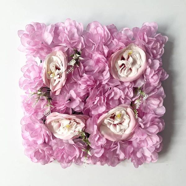 Flores decorativas Painéis de parede de flor de casamento 3D Seda Rose Faux Floral para Decoração de Decoração de Casa Ponto PO PO