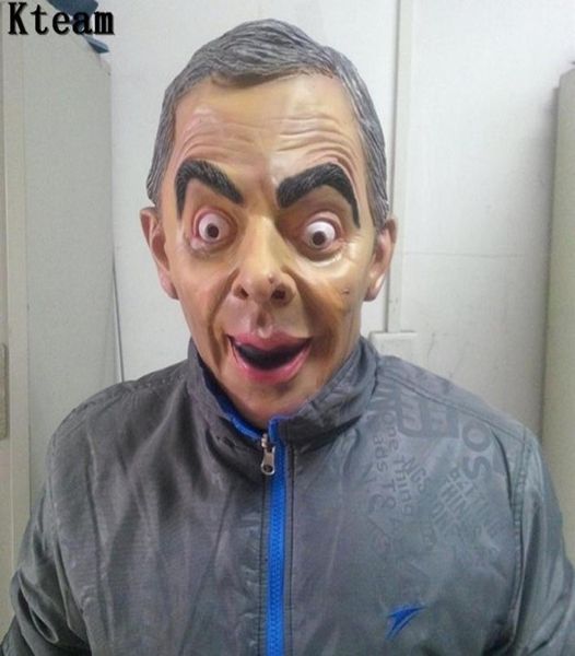 Cosplay di festa divertente Mr Bean Mask Cos Celebrity British Star Funny Star Live Performance Props Halloween Party cosplay Face Mask Human 6406109