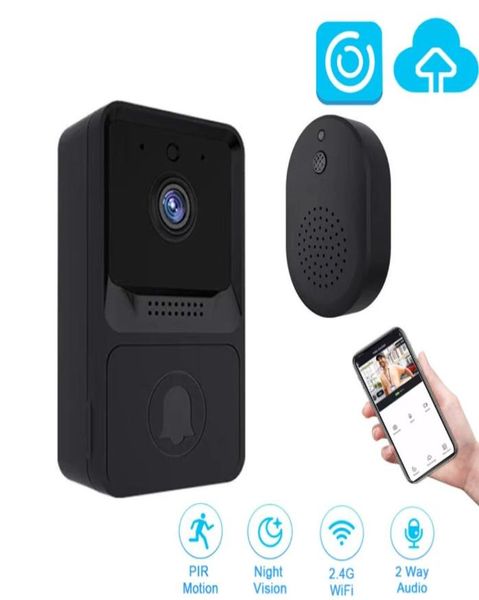 Câmera de campainha sem fio com chime wi -fi video campainha caseira kits de sino de segurança de segurança kits em nuvem 5784700