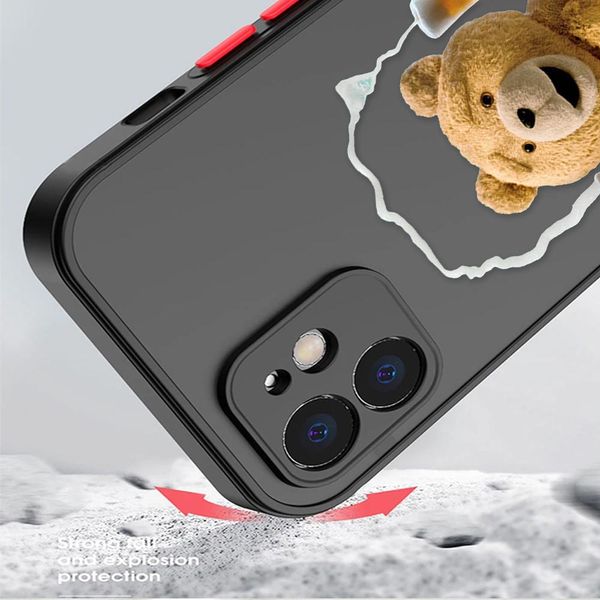 Caso mascote de ursinho de pelúcia travessa para o Samsung Galaxy Note 20 10 9 8 A13 A12 A10 A11 7 A04E A04 A03S A02S A02 A03 Ultra Plus Cover