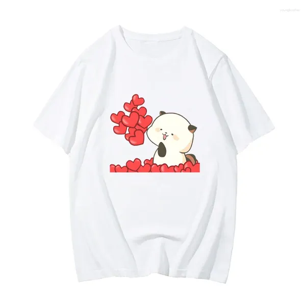 Herren-T-Shirts Cartoon Bär T-Shirt Männer/Frauen süße Grafikdruckhemd Harajuku Tops Streetwear Kurzarm Baumwolle weiches Tee-Shirt Frühling