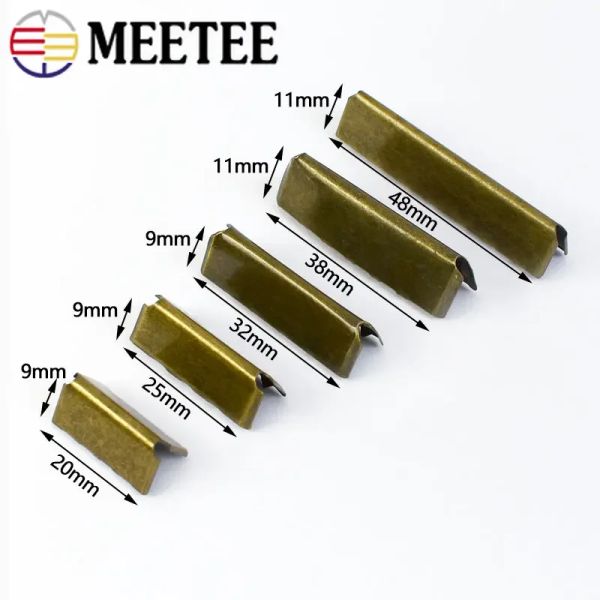 30/50pcs Metallverschlussschnalle zum Nähten mit Hosengurtband Reißverschluss Schwanzschnallen Brieftasche Leder End Stopper Verschluss DIY -Accessoires