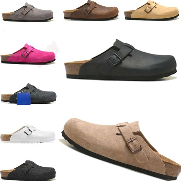 2024 Plataforma de designer de slides de verão Bostons Cães flip flop couro lesão fivela feminina feminina sandálias treinadores de sapatos de estilo bir estilo bir