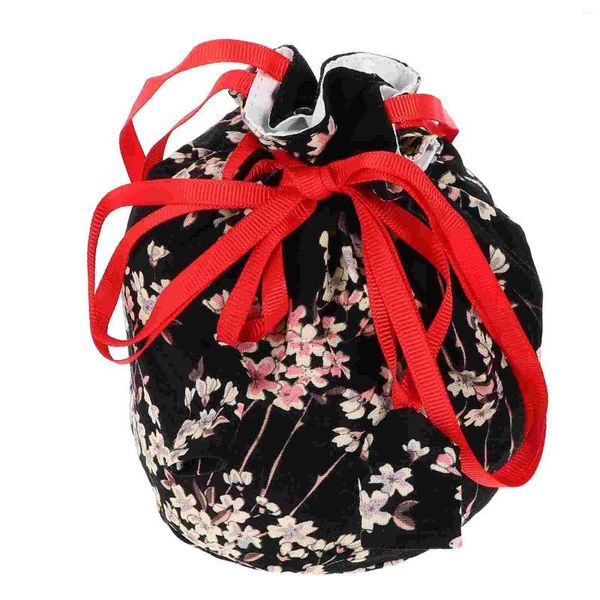 Dinnerware Laves de estilo japonês bolsas de aniversário para presentes Pacote de bolsa de cordão drawet bolsa de moeda de moeda de algodão feminino bolsa de quimono