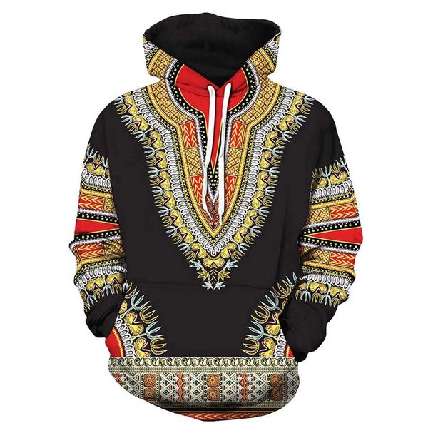 Herren Hoodies Sweatshirts Herren Liebhaber Herbst Winter Afrikaner 3D -Druck Langarm Dashiki Sweatshirt Top männliche Drop -Lieferkleidung Dhqnl