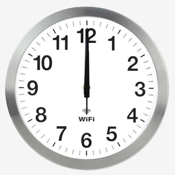 Настенные часы современные минималистские гостиные Quartz Home Clock 20 -дюймовые интеллектуальные Wi -Fi Автоматическая синхронизация сети Mute2145