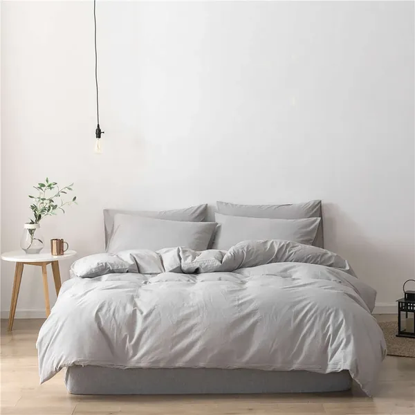 Set di biancheria da letto 3pcs tessile per casa reticolo nero copertura piumino foglio letto semplice da letto a doppio letto