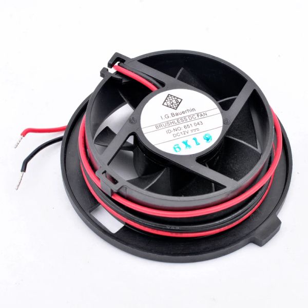 Soğutma I.G.B Fırçasız DC 12V Fan IDNO: 651 043 Çift bilyalı yatak, çap 65mm, araba koltuğu havalandırma sistemi için soğutma fanı