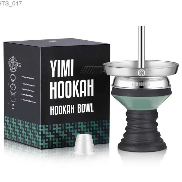 Accessori Yimi Hookah Premium Stone Shisha Head con tubo del supporto a carbone Schermol2403