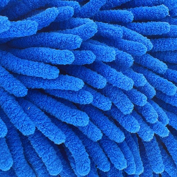Luvas de lavagem de carros de microfibra chenille mata à prova d'água de malha macia traseiro