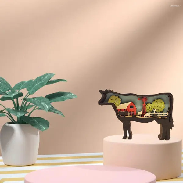 Figurine decorative Animali agricoli Decorazioni per la scrivania Decorazioni per decorazioni per la parete della casa decorazioni per cabine rustiche (maiale)