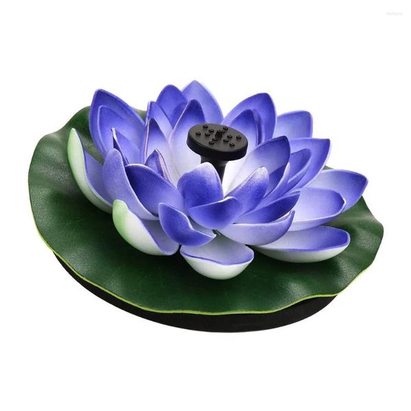 Decorações de jardim Planta Lotus Fountain Pond Adornment Ornament Modeling Scene Decor Pool flutuante Solar