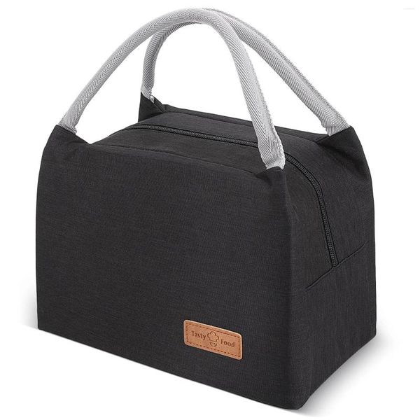 Borsa da pranzo per pranzo Basella di lavoro isolato Black Storage Oxford Riutilizzabile Portable Auroproof