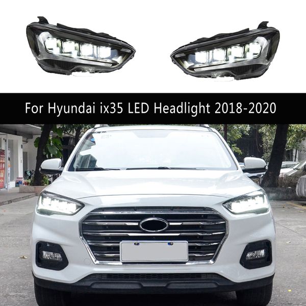 Streamer Torn Signal Indicatore DRL Light Daytime Running per Hyundai IX35 Gruppo di fari LED 18-20 Accessori per auto a lampada per testa