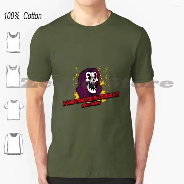 Camisetas masculinas Skeleton Mad com o console de jogos T-shirt Cotton Men Women Women Pattern Pattern Player Pro God Game