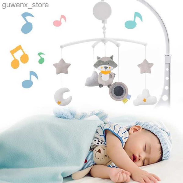 Mobile# Baby Rasseln Crib Mobiles Spielzeughalter rotierende mobile Bett Bell Musical Box 0-12 Monate Neugeborenes Kind Baby Spielzeug Klapperklassen Y240412