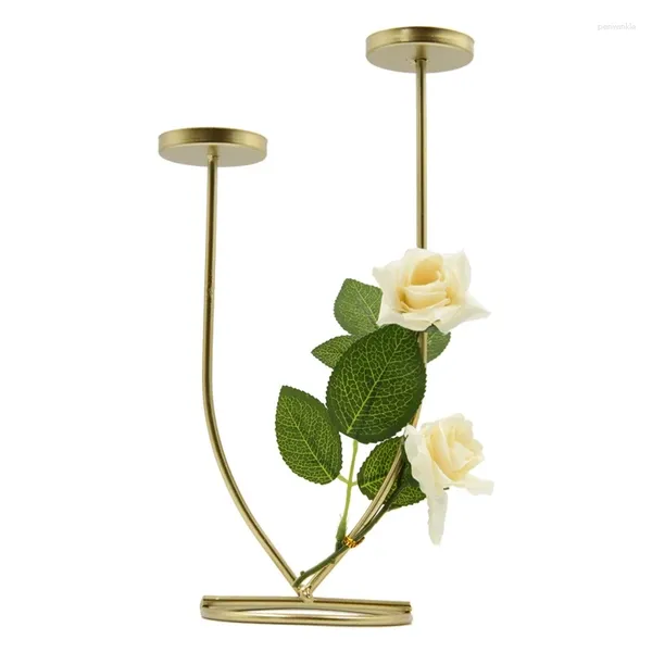 Kerzenhalter Retro Metal Candlestick Rack künstlicher Blumenständer Halter Handwerk Ornament Candelabros Home Decor