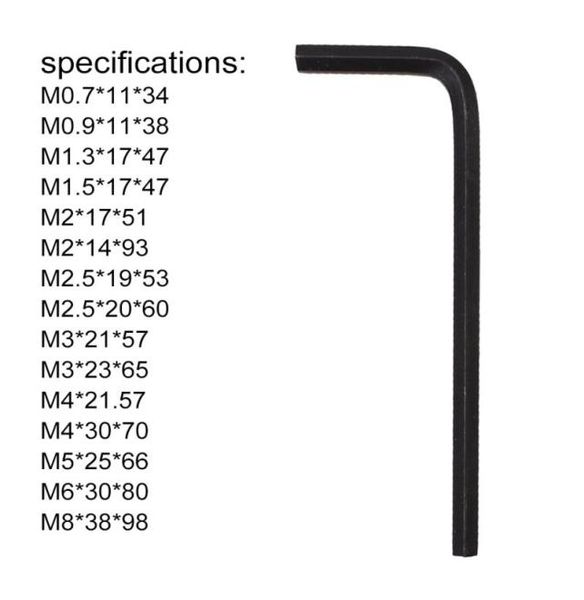 Gute Qualität 07mm8mm Metrikgröße Sechseckiger Schraubenschlüssel Chrom Vanadium Werkzeuge Universalschlüssel Hexahedron Sechskantschlüssel Allen Key Hexagon 29266241