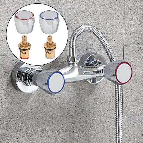 Küchenarmaturen Wasserhahngriff Griff Kupferventil Kit Tap Reviver Convertsion für Waschbeckenmixer Badezimmerersatz Einfach zu installieren zu installieren