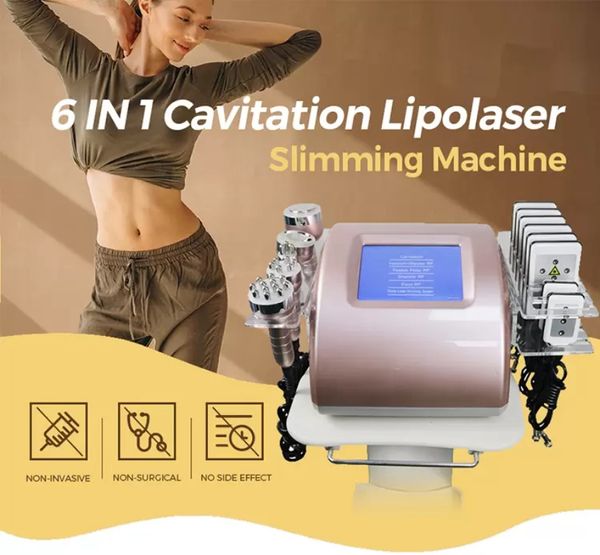 Touch screen sliminatura 7in1 Cavitazione ad ultrasuoni RF 40K 40K Bipolare Multipolare Multipolare Body Drenge Machines per Salon