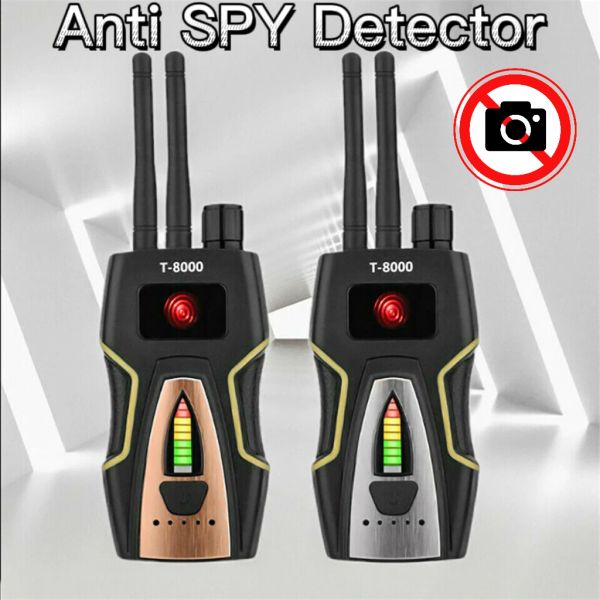 Sistemi T8000 Segnale RF wireless RF Anti Spy Detector Bugs Lens GSM GPS Audio Tracker Antieaveshrop Scanner di qualità militare