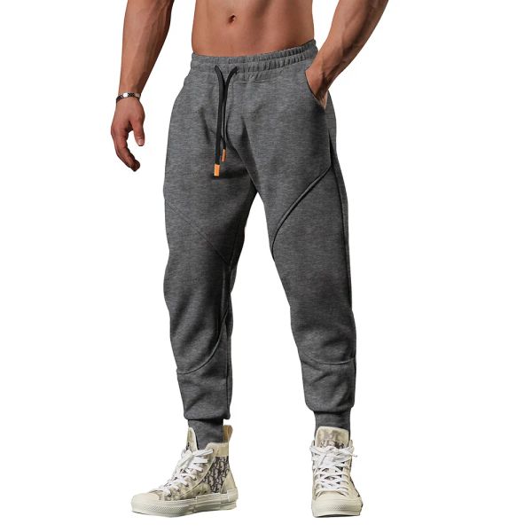 Calça masculina esporte calças fitness cor de pistas de moletom de corrida de calças de corrida homens casuais bodybuilding rastrear calça calças de ginástica de ginástica
