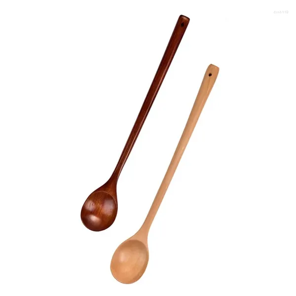 Colheres de 32 cm de estilo japonês colher de madeira cozinha cozinha utensil ferramenta sopa catering para manuseio longo