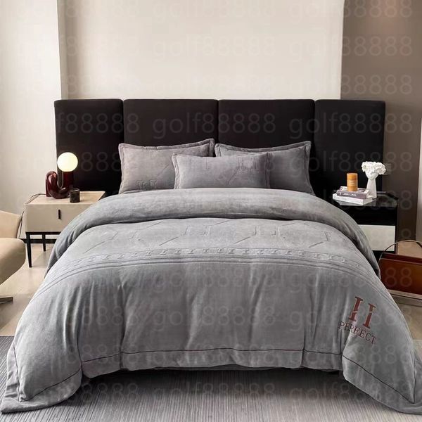 Bettwäschezubehör Designer Bettwäsche Sets Leichte Luxus Baumwolle Vierteilige Set Nordic Bett Produkte reine Baumwollbettblatt und Quilt Set Bett Kopf Bettwäsche High-End-Set