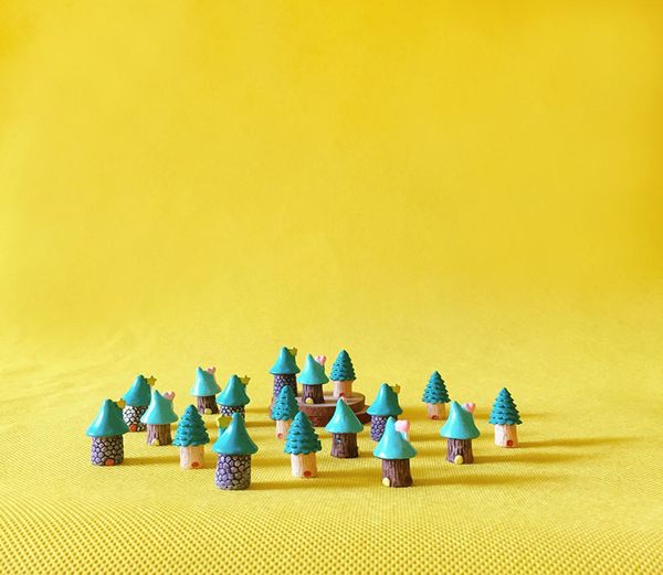 18 PC/Miniature Blue Cottage/Tiny House/Shabby/Cute/Fairy Garden/Gnome/Moss Terrarium Home Decor/Crafts6152953