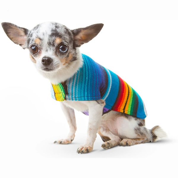 Собачья одежда смешная одежда одежды мексиканская пончо для домашних животных плащ для карнавальной вечеринки праздник Хэллоуин украшения 240412