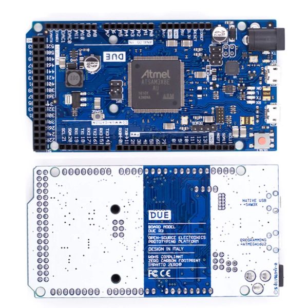 Accessori DUE SCHEDE R3 SAM3X8E ARM 32 BIT Modulo di scheda di controllo Cortexm3 con cavo micro USB per Arduino DC 3.3 5V