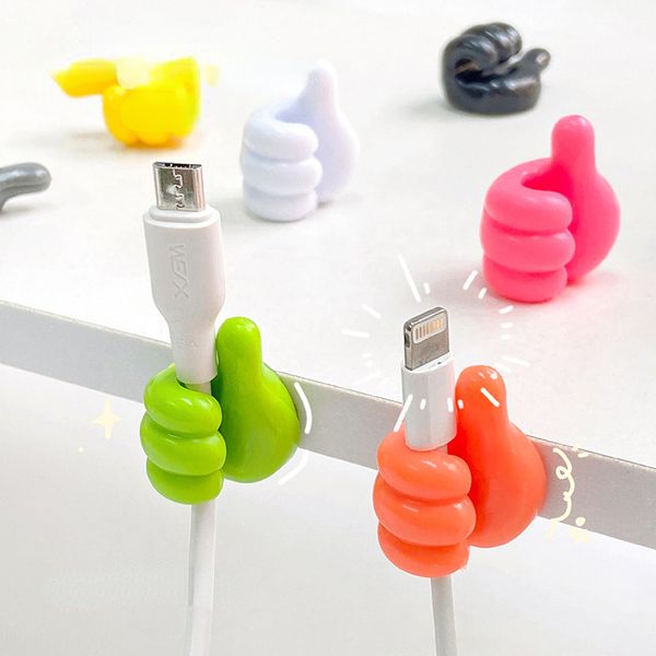 10pcs Thumb up Up Auto-adesivo gancho criativo Silicone Thumb Haber