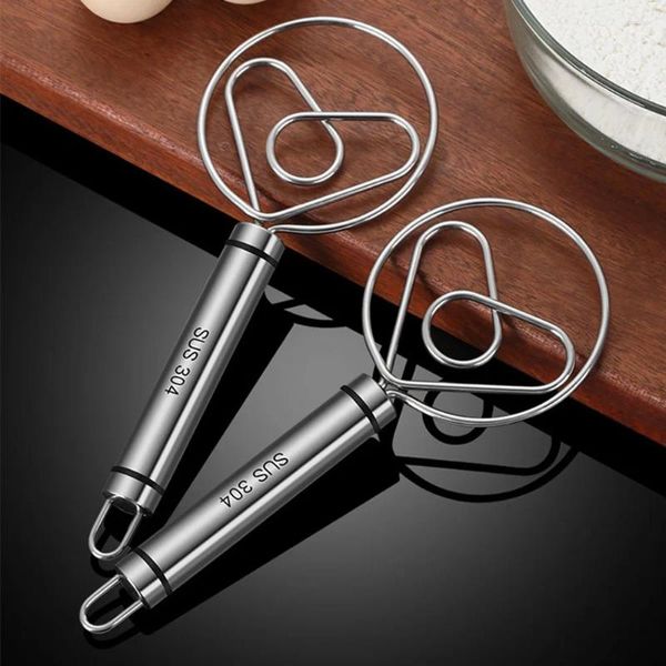 Ferramentas de cozimento 2pcs VERSÁTIL Ovo batedor durável aço inoxidável fácil de usar manual de agitador de misturador manual de cozinha de cozinha de liquidificador limpo