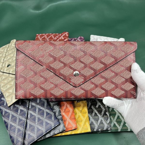 Portador de cartões de cartas de grife de grife Envelope de luxo de luxo de colorido Retro Mini Bags Green Pocket Pocket Pocket Interior de alta qualidade