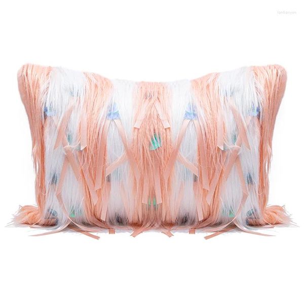 Pillow Ins moda Fashion Feather Cover para sala de estar quadrada princesa menina quarto na cintura fronhas decoração de casa sofá