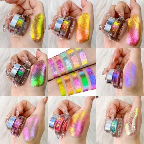 Shadow Chary Multichrome Gel Eyeshadow Chameleon блестящие гелевые тени для век хлопья гель глаз дуохром блеск для глаз косметические оптовые