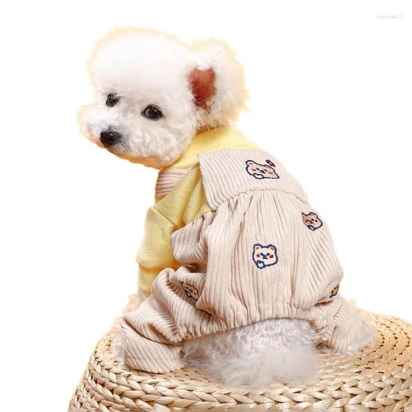 Köpek giyim küçük kostüm pantolon palto palto evcil hayvan giysileri bahar 4-legs tulum güzel köpek ceket bichon po takım 090c