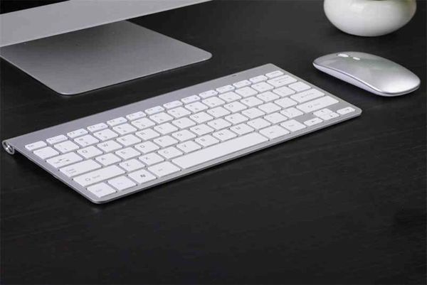 Mini teclado recarregável e mouse sem fio com receptor USB à prova d'água 24GHz para notebook para laptop mac Apple PC Computador 219851887