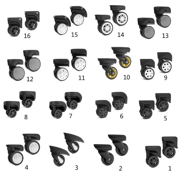 Roda pesada de 1 par de rodas de rodízio de rodízio para bagagem Caixa de bagagem 360 graus Kit de reparo de hardware do rolamento de rolamento