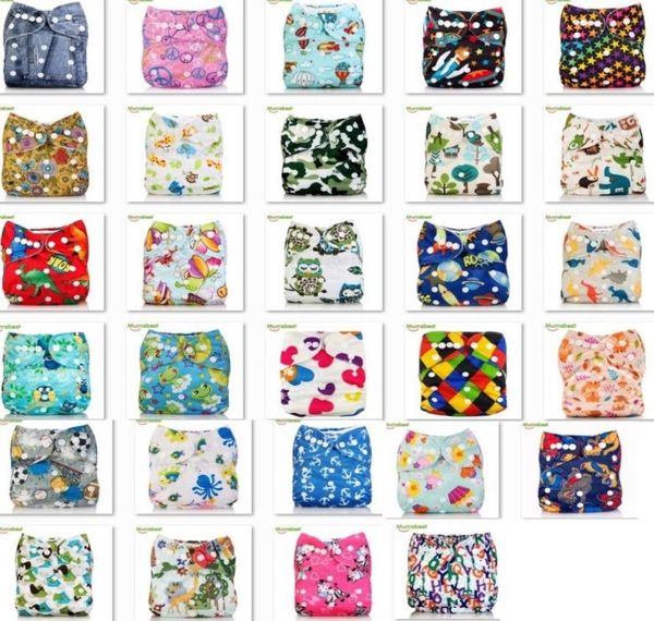 Mix Order 3 Stück Ganzes Baby wiederverwendbares Stoffwindeln Abdeckung Wrap Cartoon Print Neugeborenes Windel wechseln size6799591