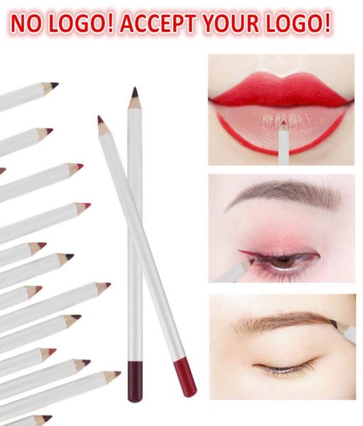 Marka Beyaz Dudak Kalemleri Yok Uzun Kalıcı Pigmentler Mat Liplinner Su Geçirmez Kaş Pencil Eyeliner Makyaj Aracı You Logo8815087