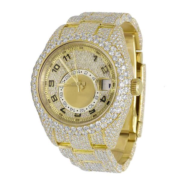 Lussuoso aspetto completamente guardato per uomo donna top artigianato unico e costoso Mosang Diamond 1 1 5A orologi per hip hop industriale lussuoso 1021 1021