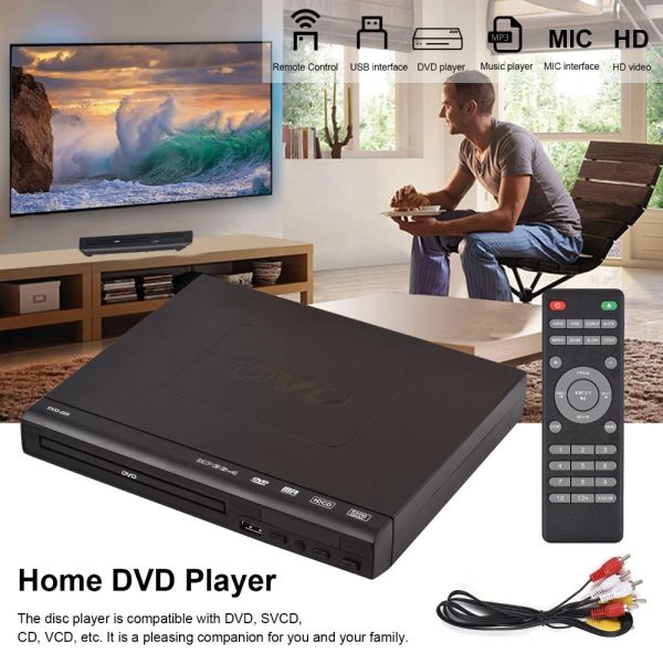 Player DVD225 Home DVD Player DVD VCD Disc Digital Multimedia AV Output mit Fernbedienung für TV VCD MP3 DVD Hot Sale Neu 2024 Mini