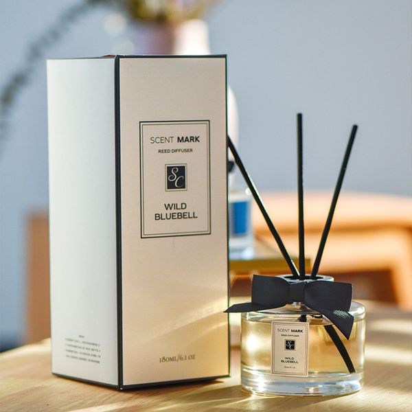 150 ml Glashausdiffusor mit Stock, Glasduftaroma -Diffusor für Badezimmer, Schlafzimmer, Büro, Hotel, Ölduftdiffusor