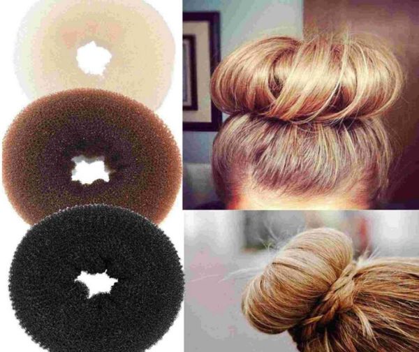 24 pezzi per capelli volumizzanti screcchi di ciambelle anello donut panino scrunchy poof bump it snooki7128877