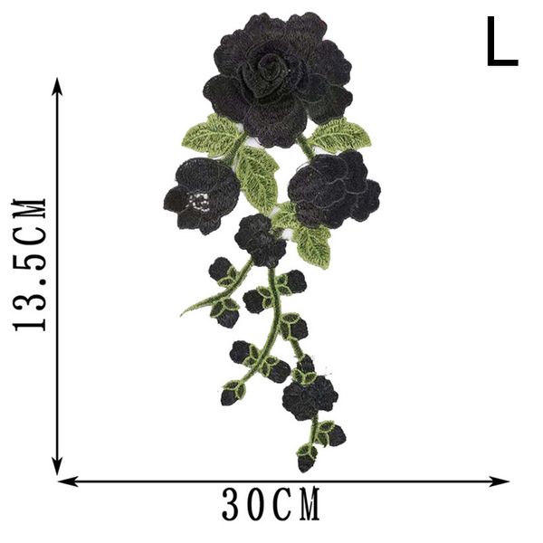 Decalcomanie di fiori, vestiti ricamati, toppe, abiti, adesivi, decorazioni fai -da -te, album di riparazione, adesivi di stoffa in pizzo