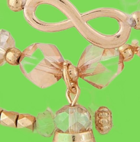 Armbänder für Frauen Bijoux Gläser Steinperlen Armbänder Armreifen Gold One Direction Mehrschicht elastischer Charme Pulsera GC1779455984