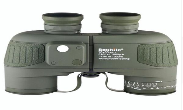 Binocolo boschile 10x50 telescopi binoculari marini militari professionisti con telescopio bussola di navigazione LLL Night Vision Eyep8335374